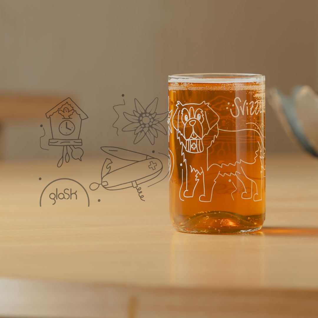 La Suisse - Set de 4 verres transparents