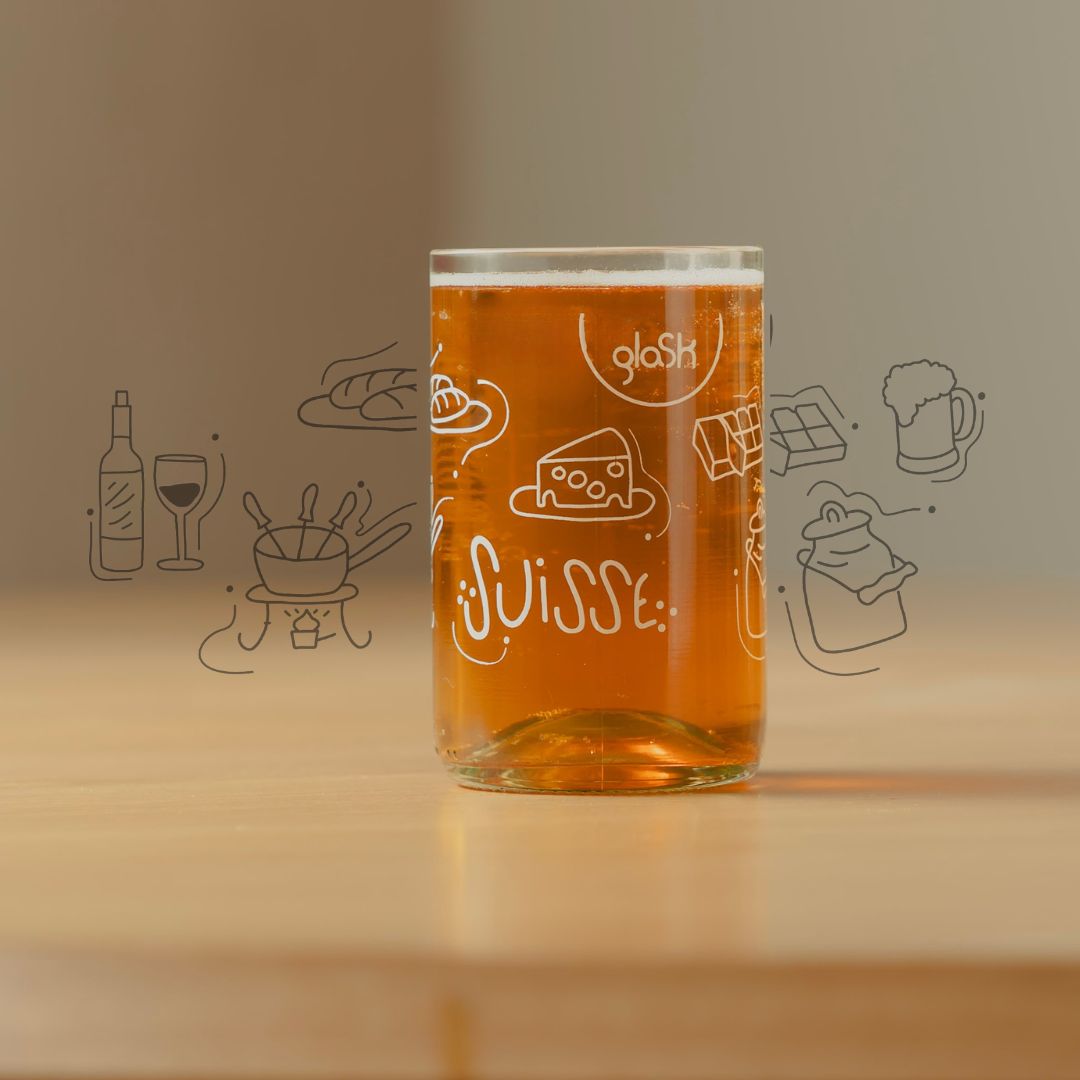 La Suisse - Set de 4 verres transparents
