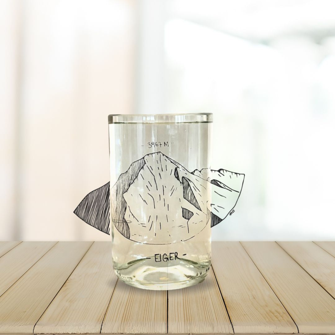 Swiss Giats - Set mit 2 recycelten Gläsern