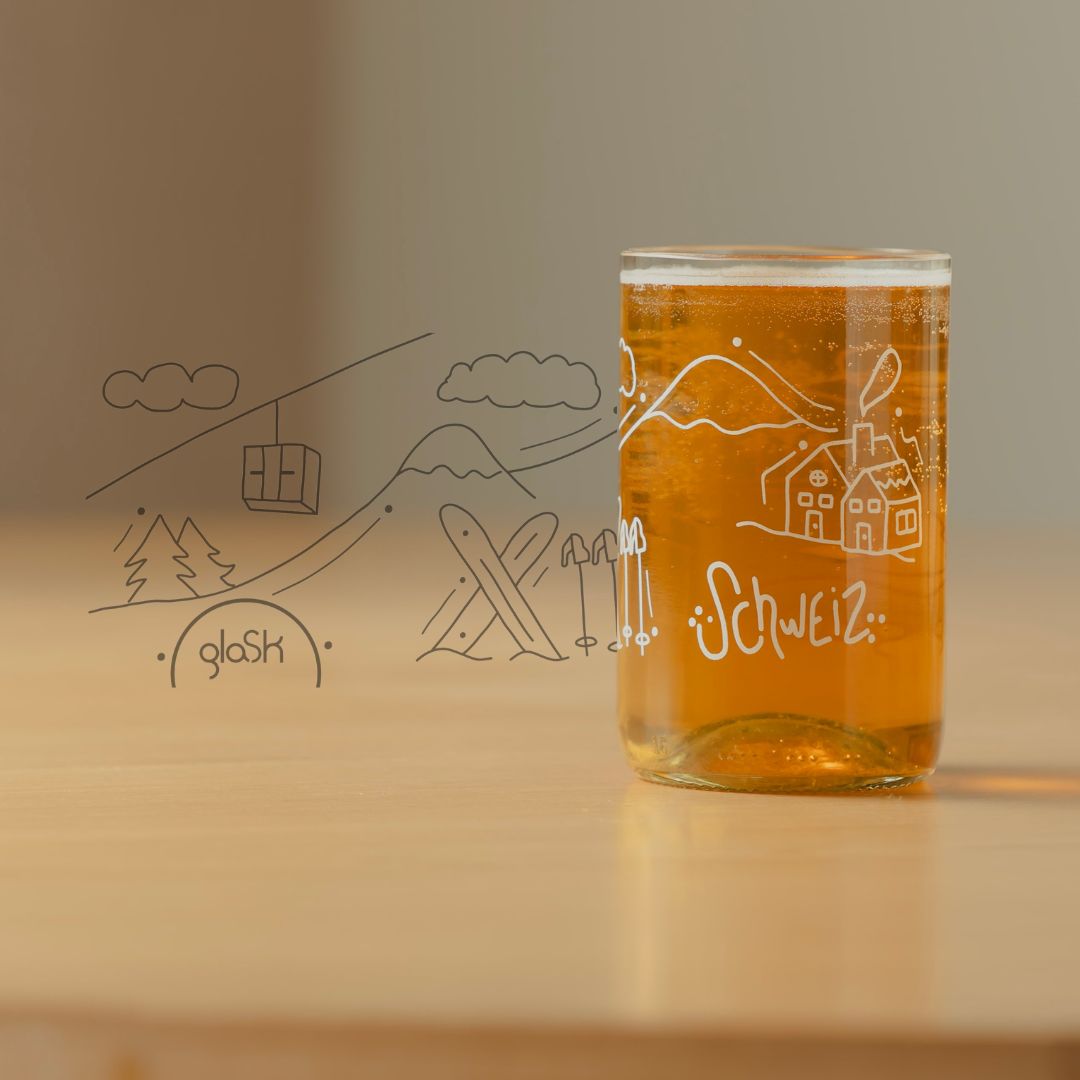 La Suisse - Set de 4 verres transparents