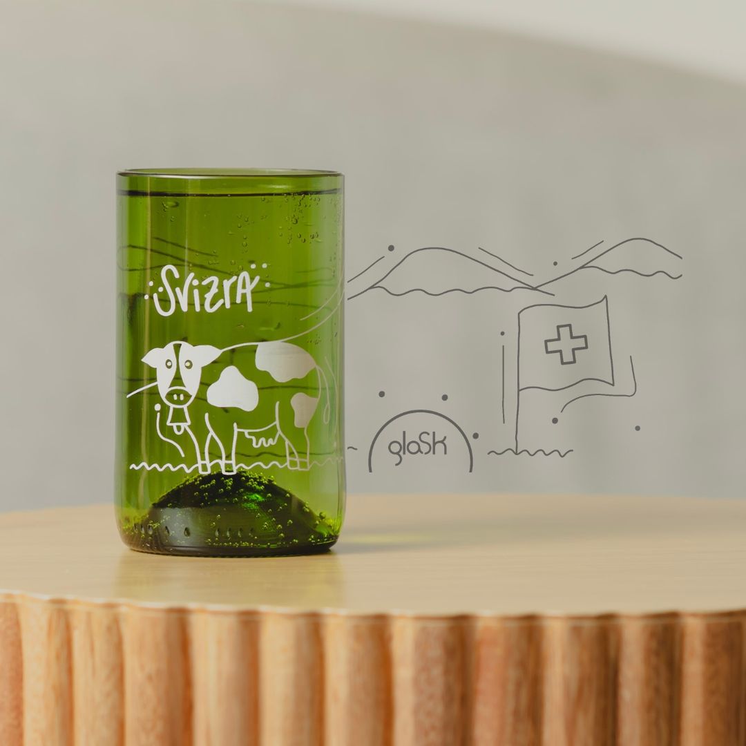 La Suisse - Set de 4 verres verts