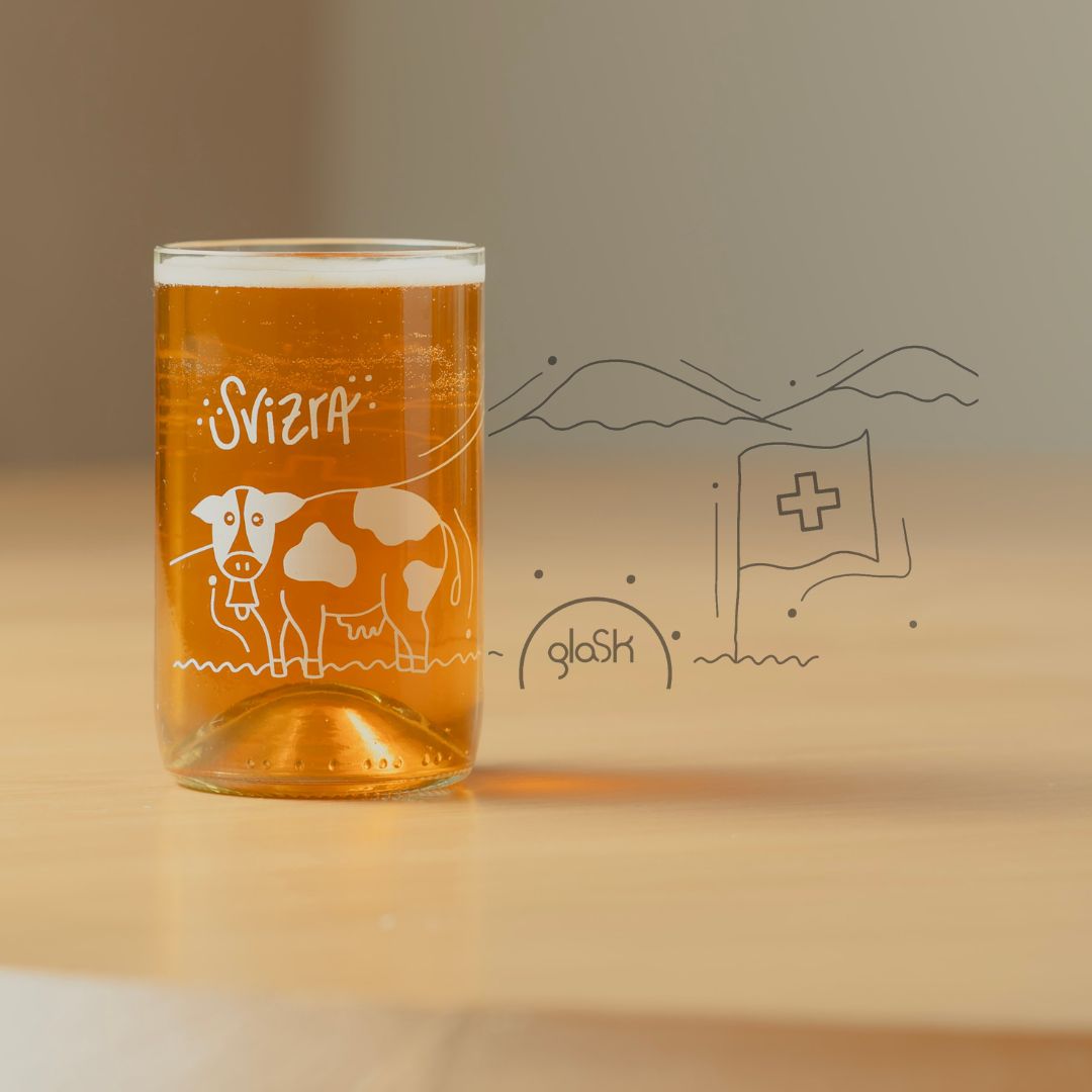 La Suisse - Set de 4 verres transparents