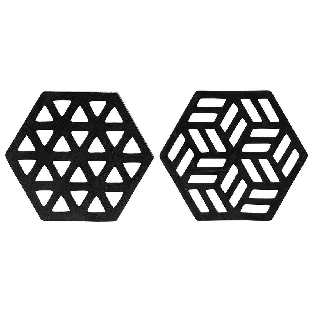 Sous-verres Zeta en caoutchouc recyclé – Set de 2