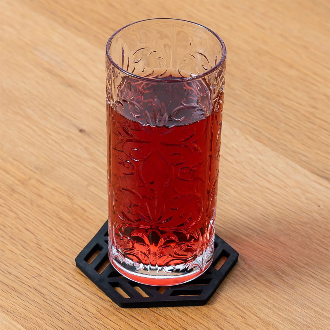 Sous-verres Zeta en caoutchouc recyclé – Set de 2