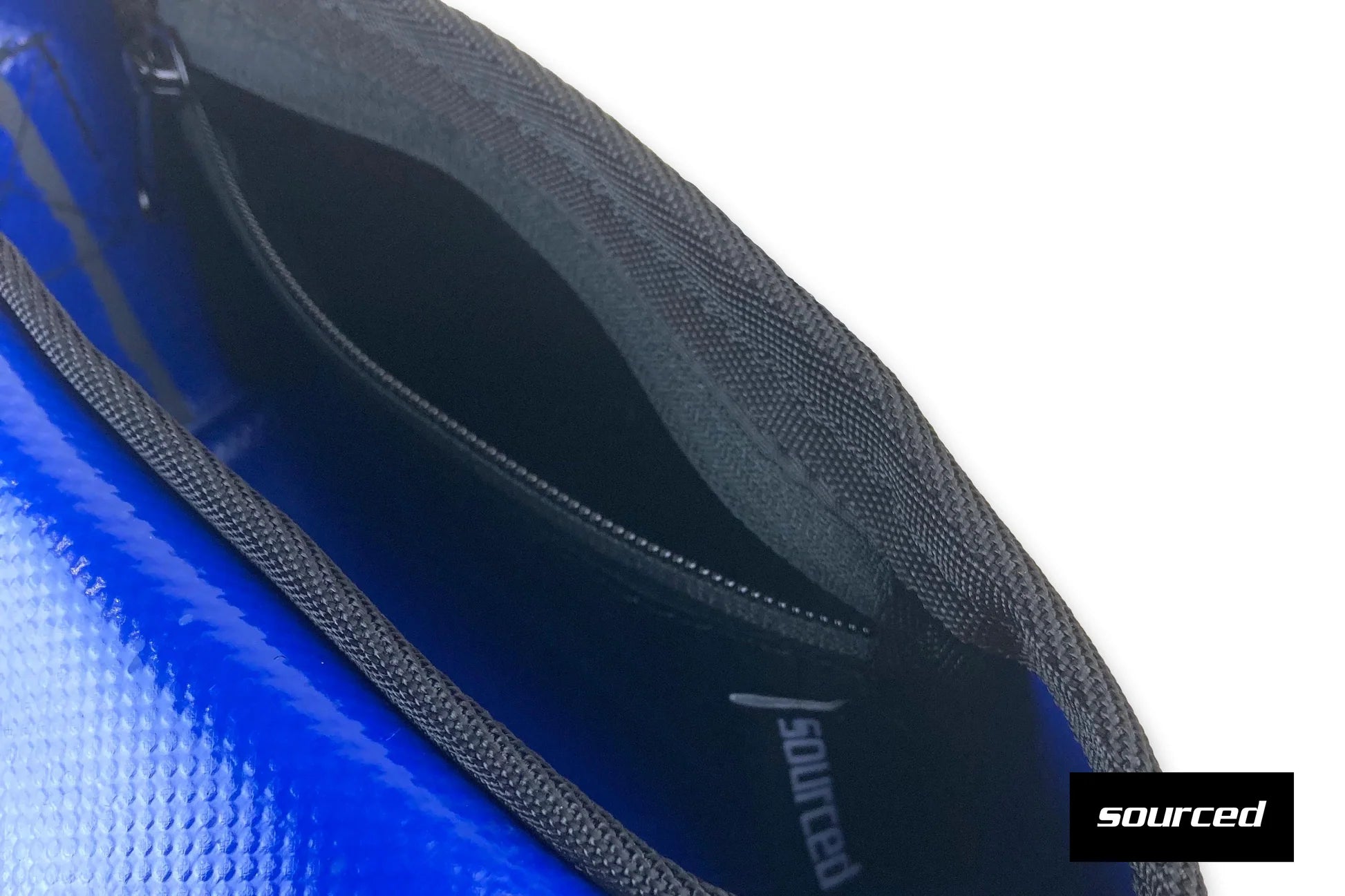 Graue Tasche mit türkisfarbener Klappe aus recycelter LKW-Plane – 3-in-1 Tasche