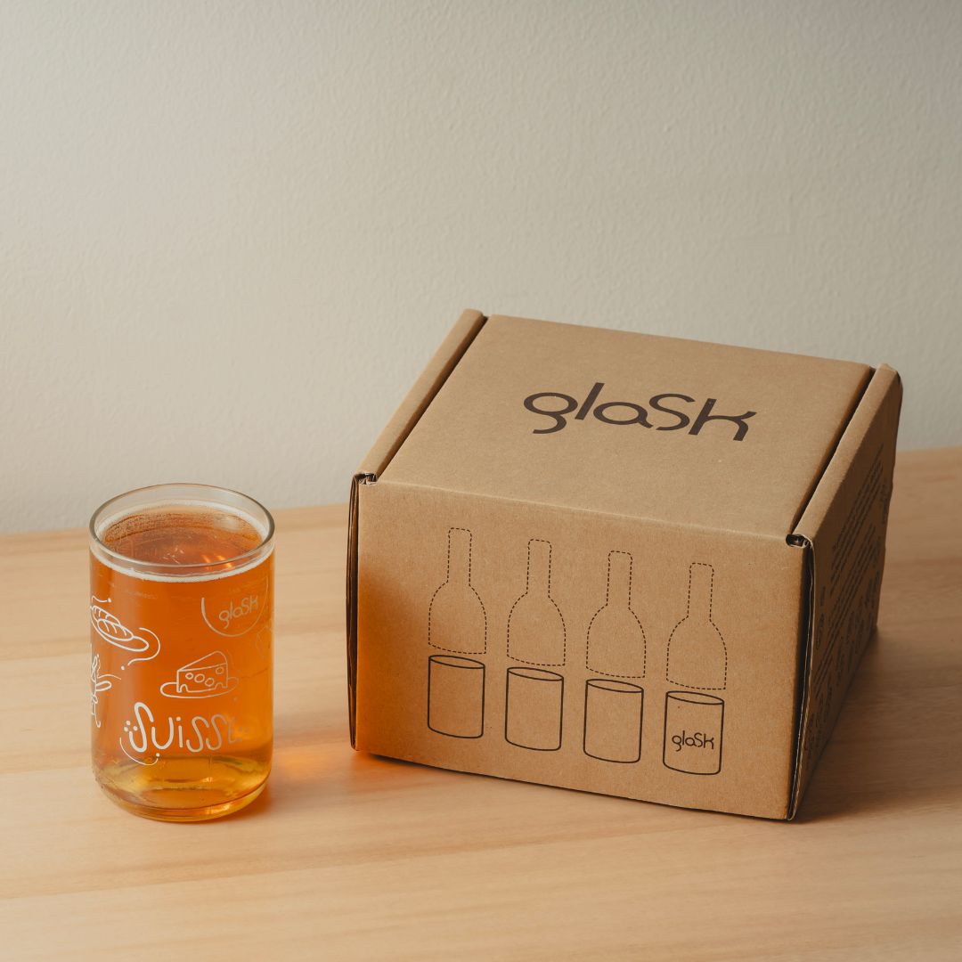 La Suisse - Set de 4 verres transparents