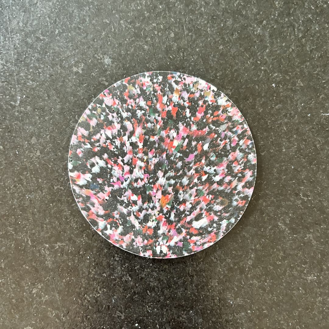 Sous-verres en plastique recyclé – Set de 4 - Noir & rose