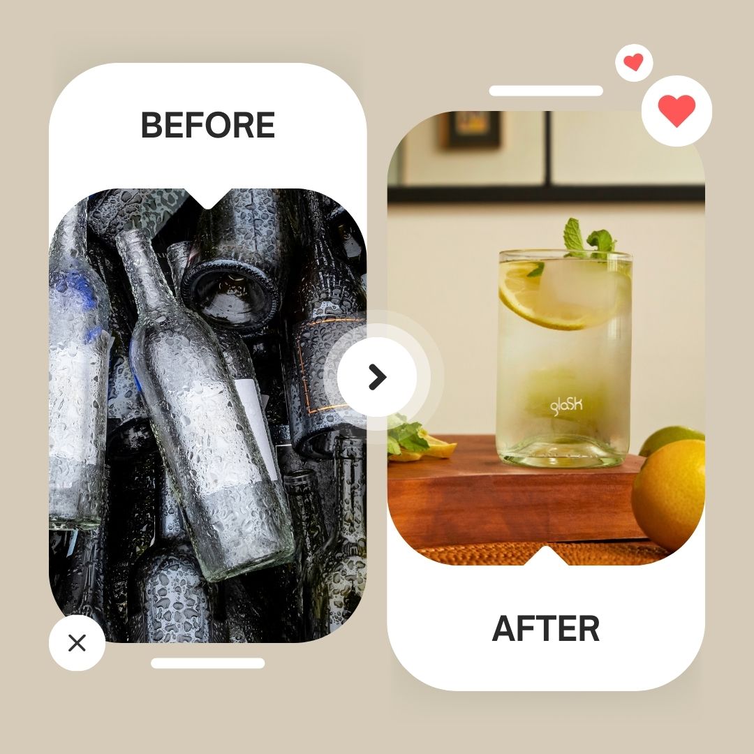 Nu - Set de 4 verres recyclés