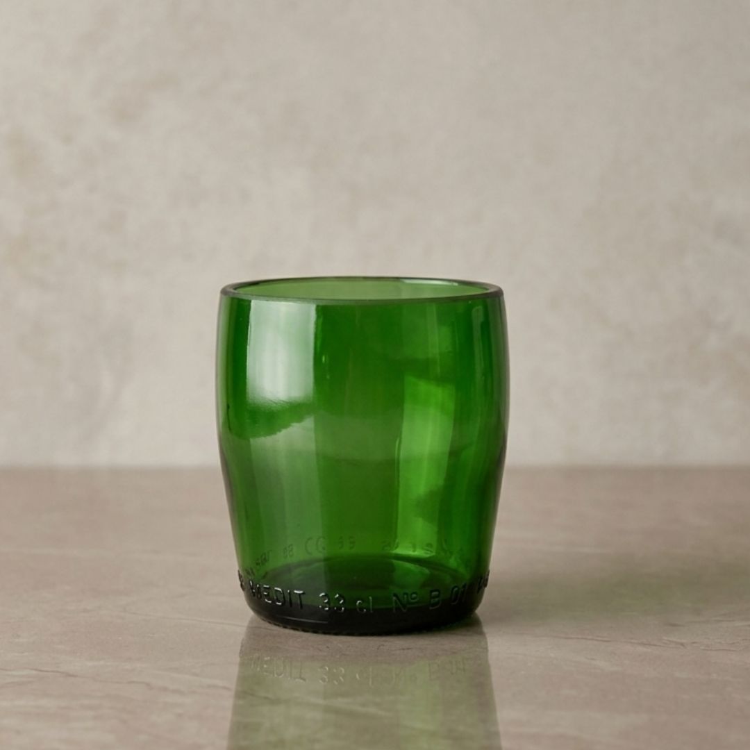Bubbles - Set of 2 recycled glasses