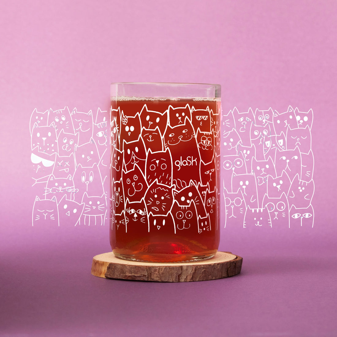 The Cats - Set of 4 glasses