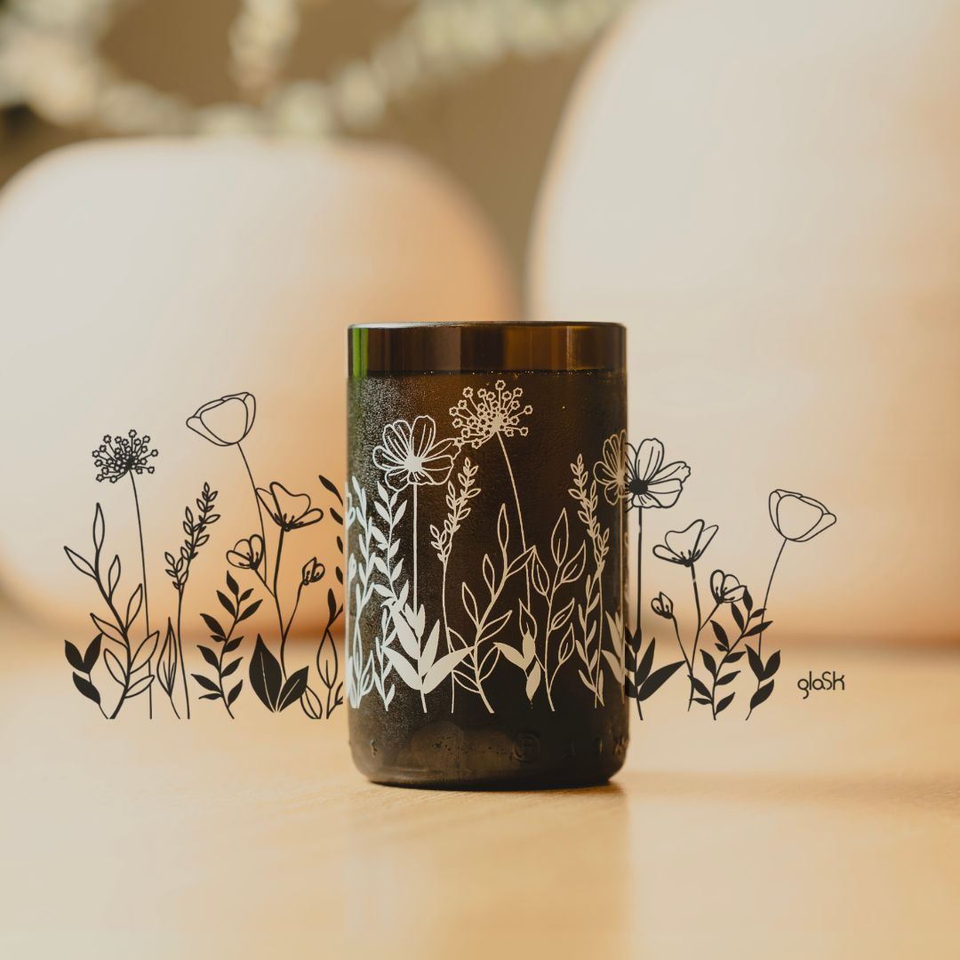 Spring - Set of 4 recycled glasses