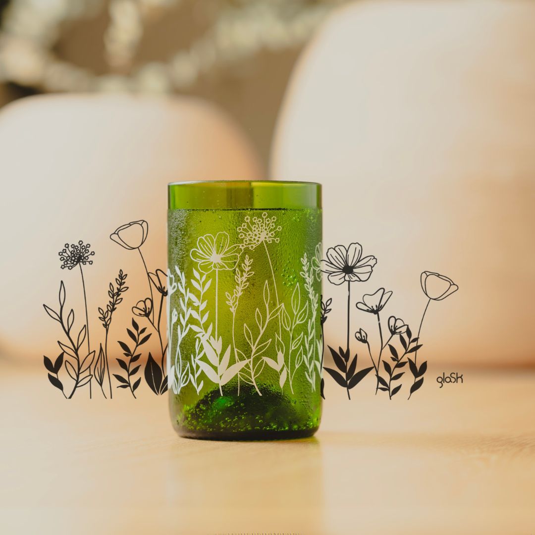 Printemps - Set de 4 verres recyclés