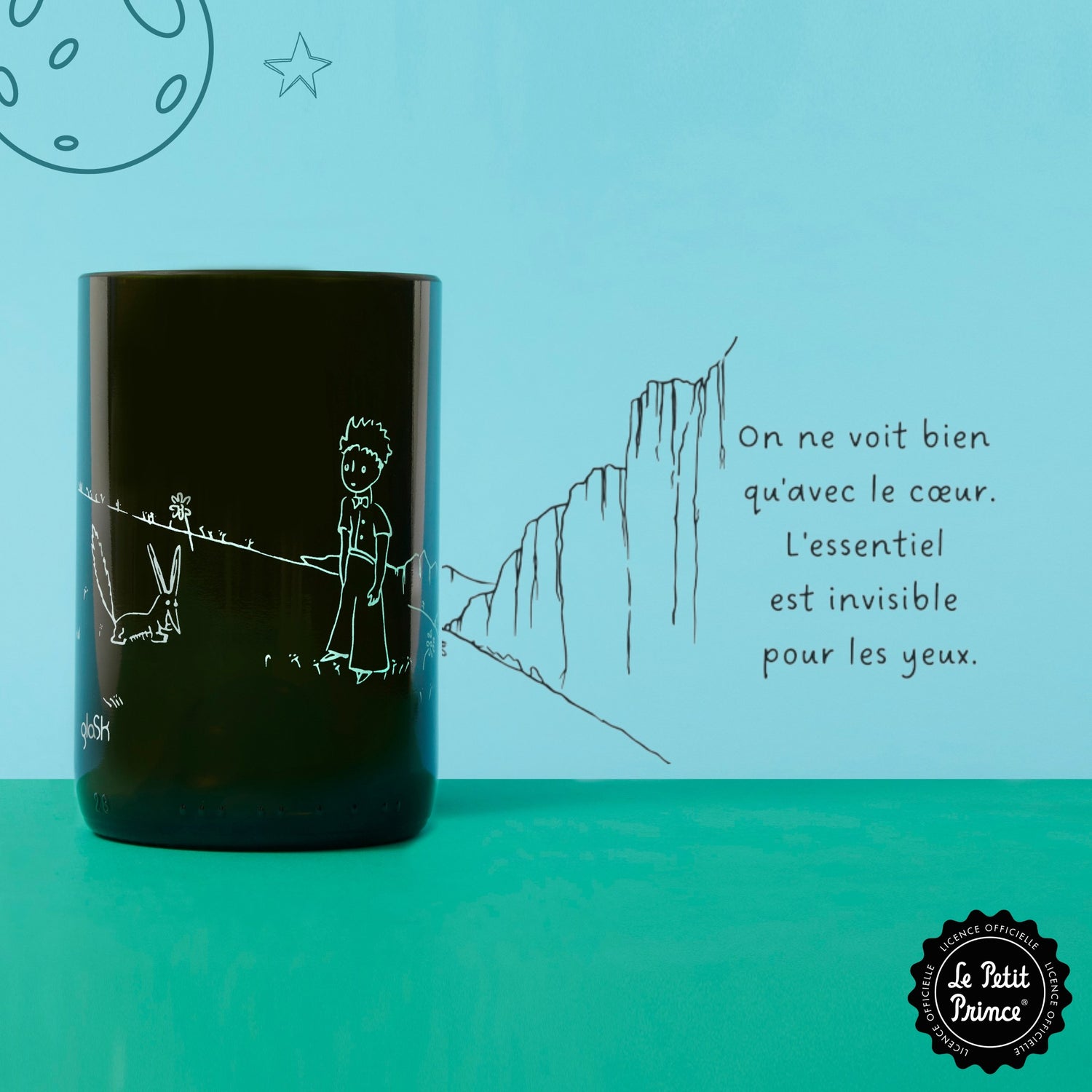 Le Petit Prince - Set de 4 verres verts