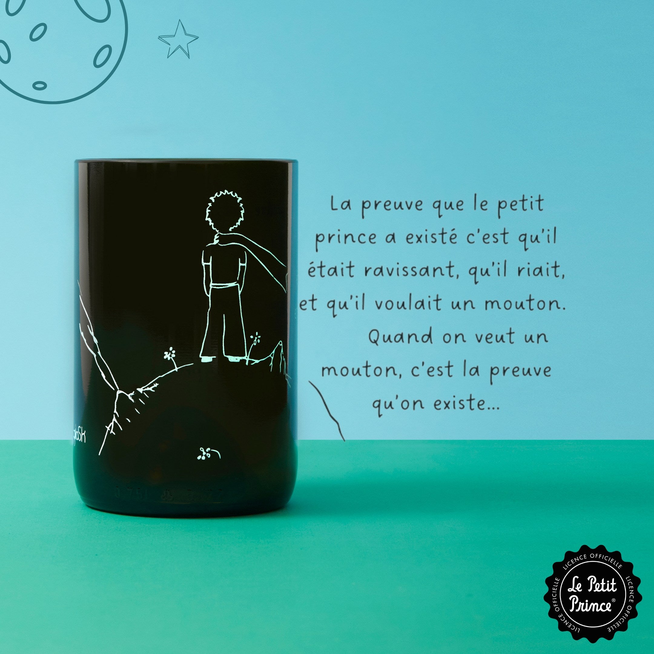 Le Petit Prince - Set de 4 verres verts