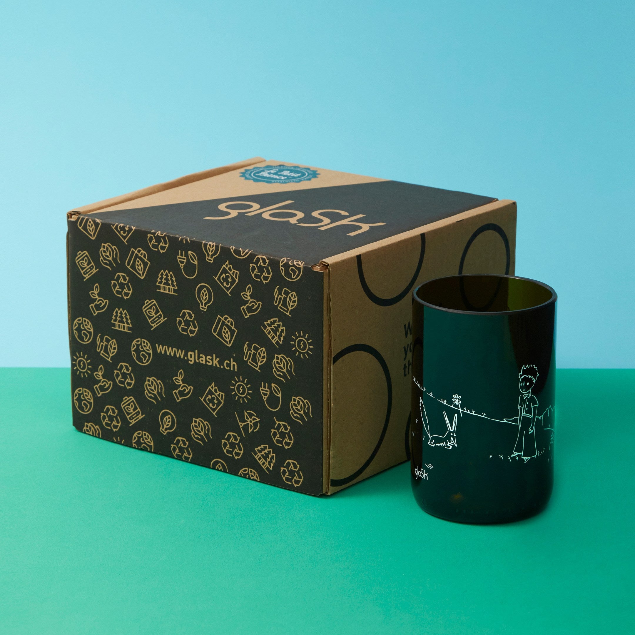 Le Petit Prince - Set de 4 verres verts