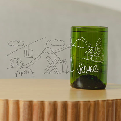 La Suisse - Set de 4 verres verts
