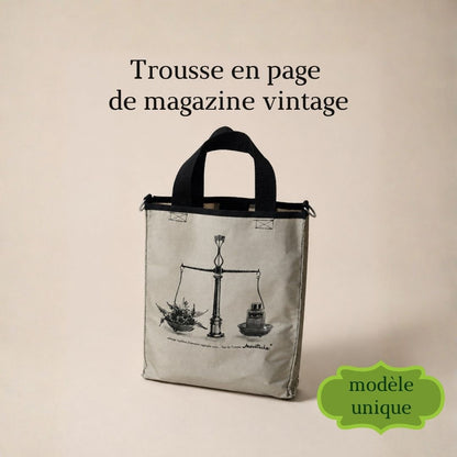 Moustache Vintage Magazine Page Tote Bag