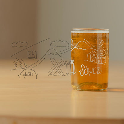 La Suisse - Set de 4 verres transparents