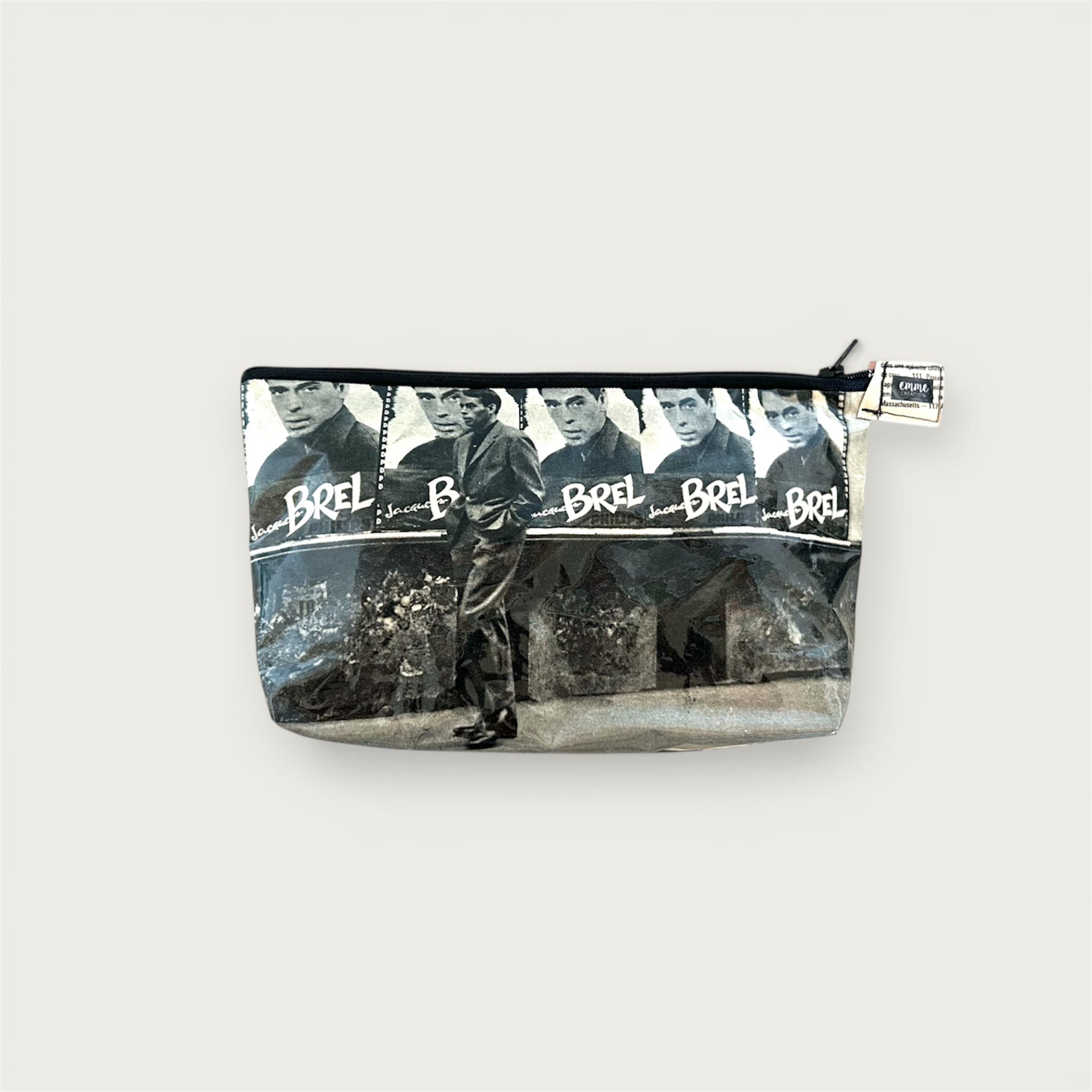 Medium Vintage Magazine Page Pouch – Jacques Brel