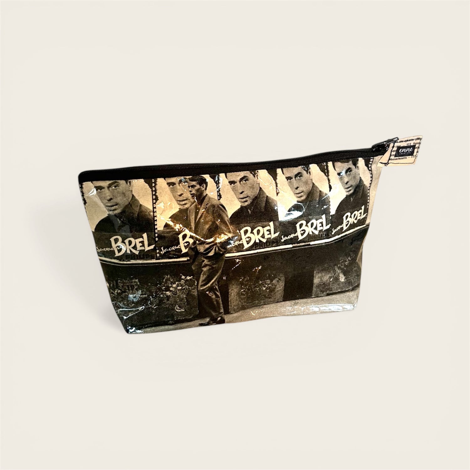 Medium Vintage Magazine Page Pouch – Jacques Brel