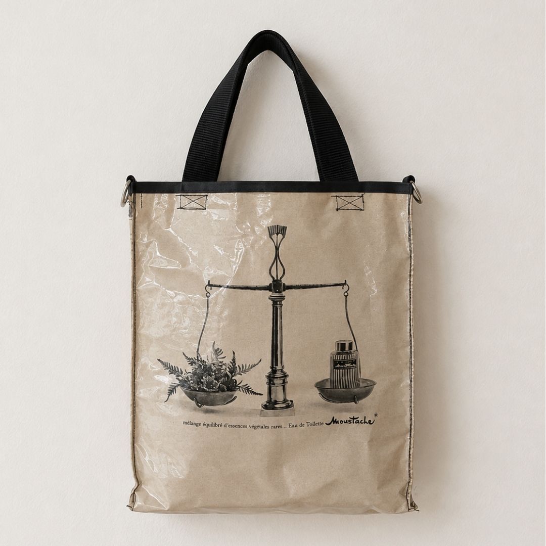 Moustache Vintage Magazine Page Tote Bag