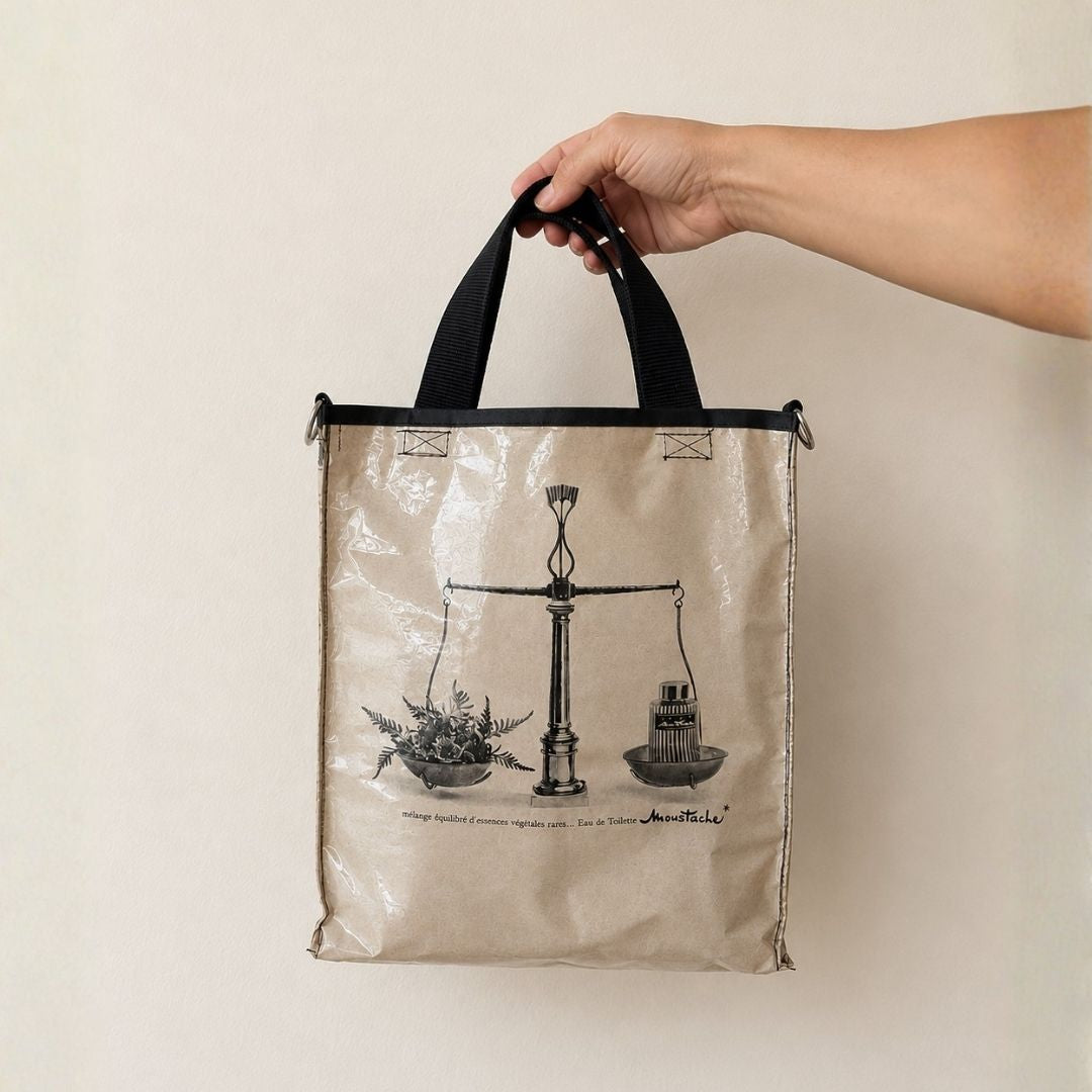 Moustache Vintage Magazine Page Tote Bag