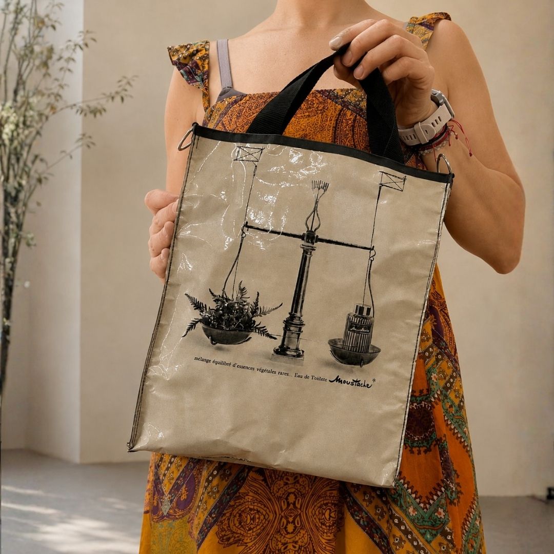 Moustache Vintage Magazine Page Tote Bag