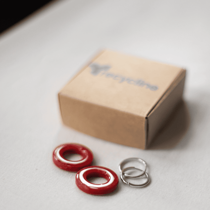 Creolen aus recyceltem Kunststoff – rot
