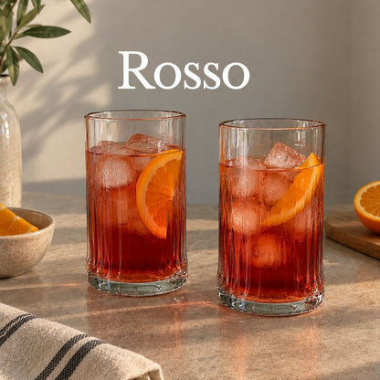 Rosso - Set de 2 verres recyclés
