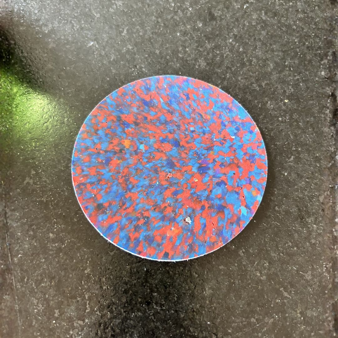 Sous-verres en plastique recyclé – Set de 2 — Bleu &amp; violet