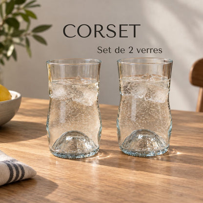 Corset - Set de 2 verres recyclés