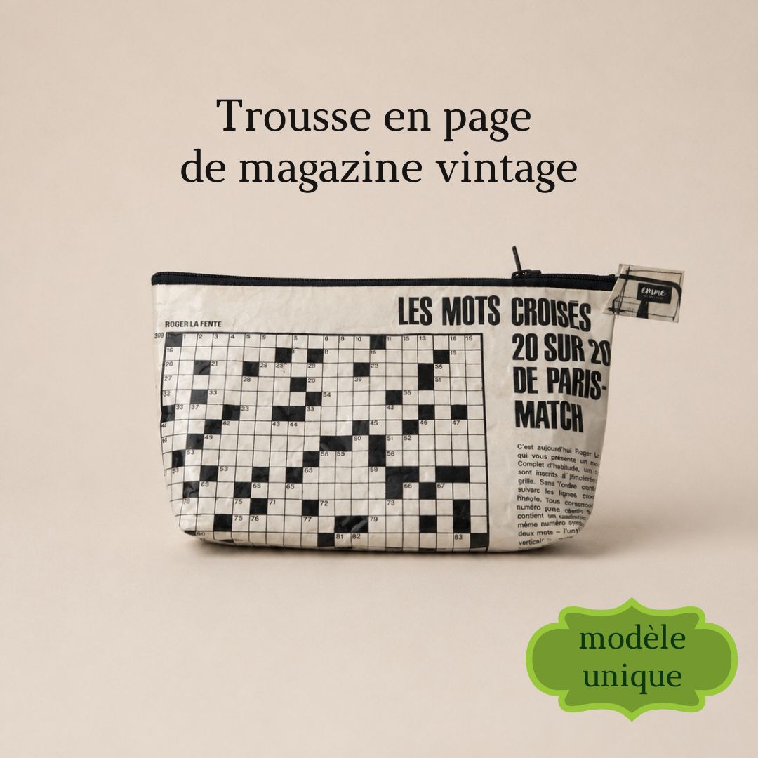 Trousse en page de magazine vintage Paris Match
