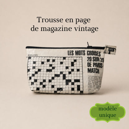 Trousse en page de magazine vintage Paris Match