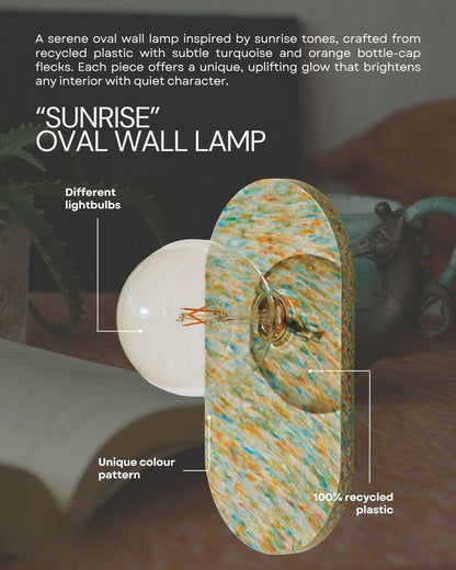 Lampe murale en plastique recyclé Oval