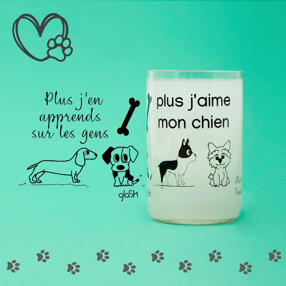 Dog Lover - Set of 2 glasses