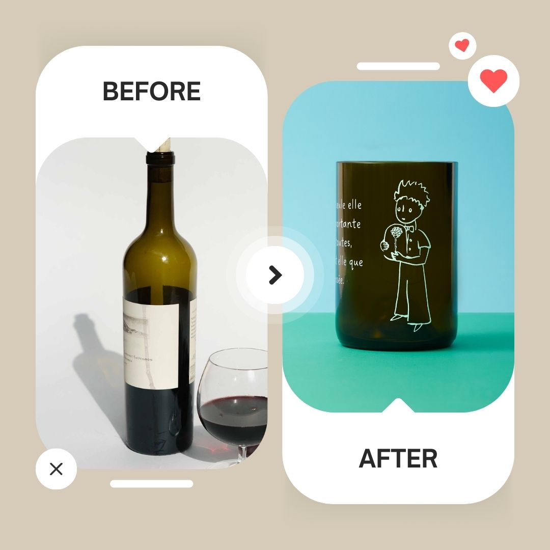 Le Petit Prince transparent - Set mit 2 Gläsern