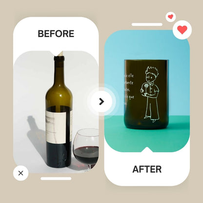 Le Petit Prince transparent - Set mit 2 Gläsern