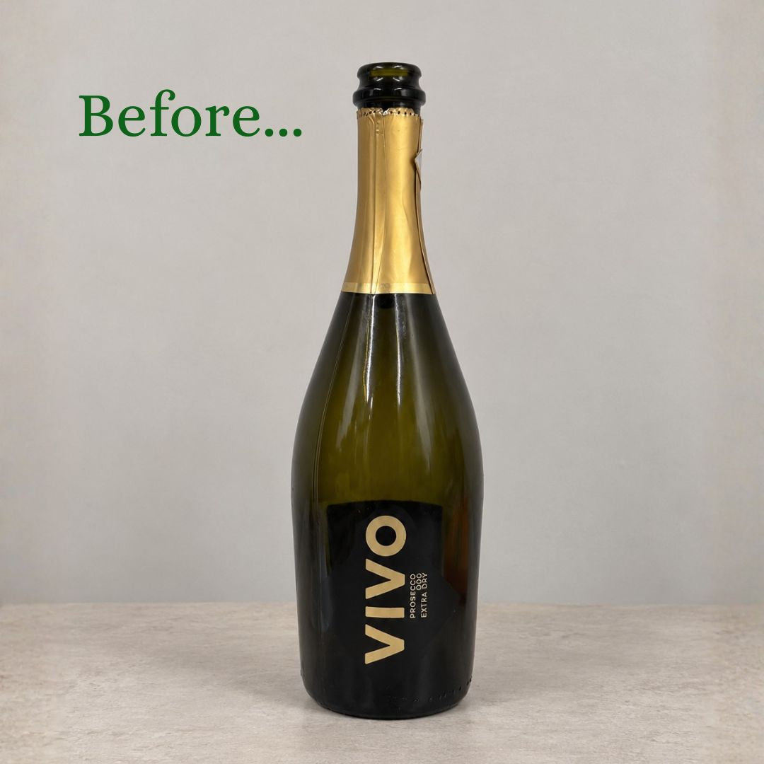 Champagner – Upcycling-Vase
