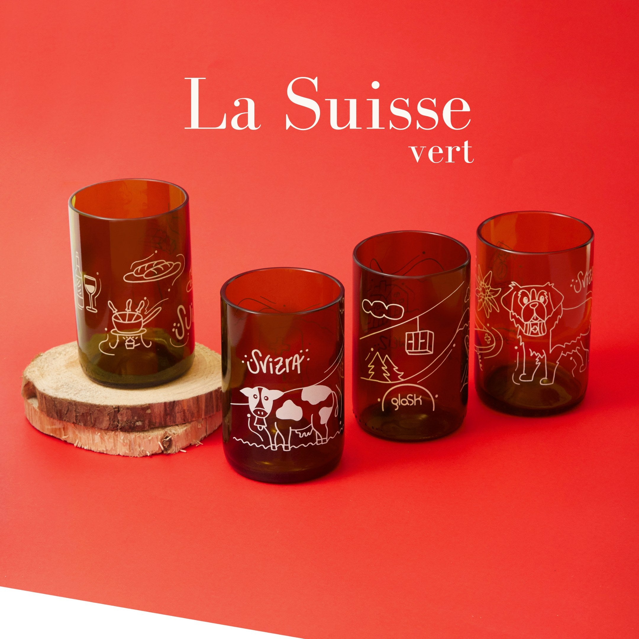 La Suisse vert - Set de 4 verres