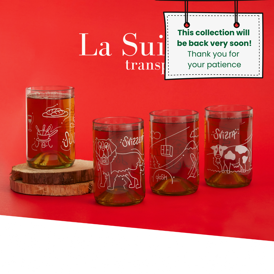 La Suisse - Set de 4 verres transparents