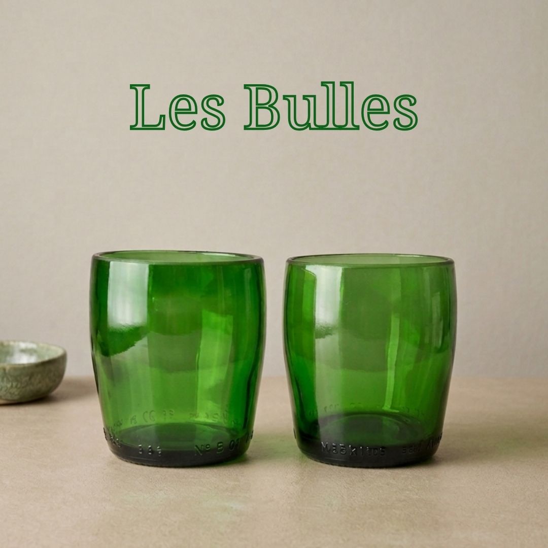 Les Bulles - Set de 2 verres recyclés