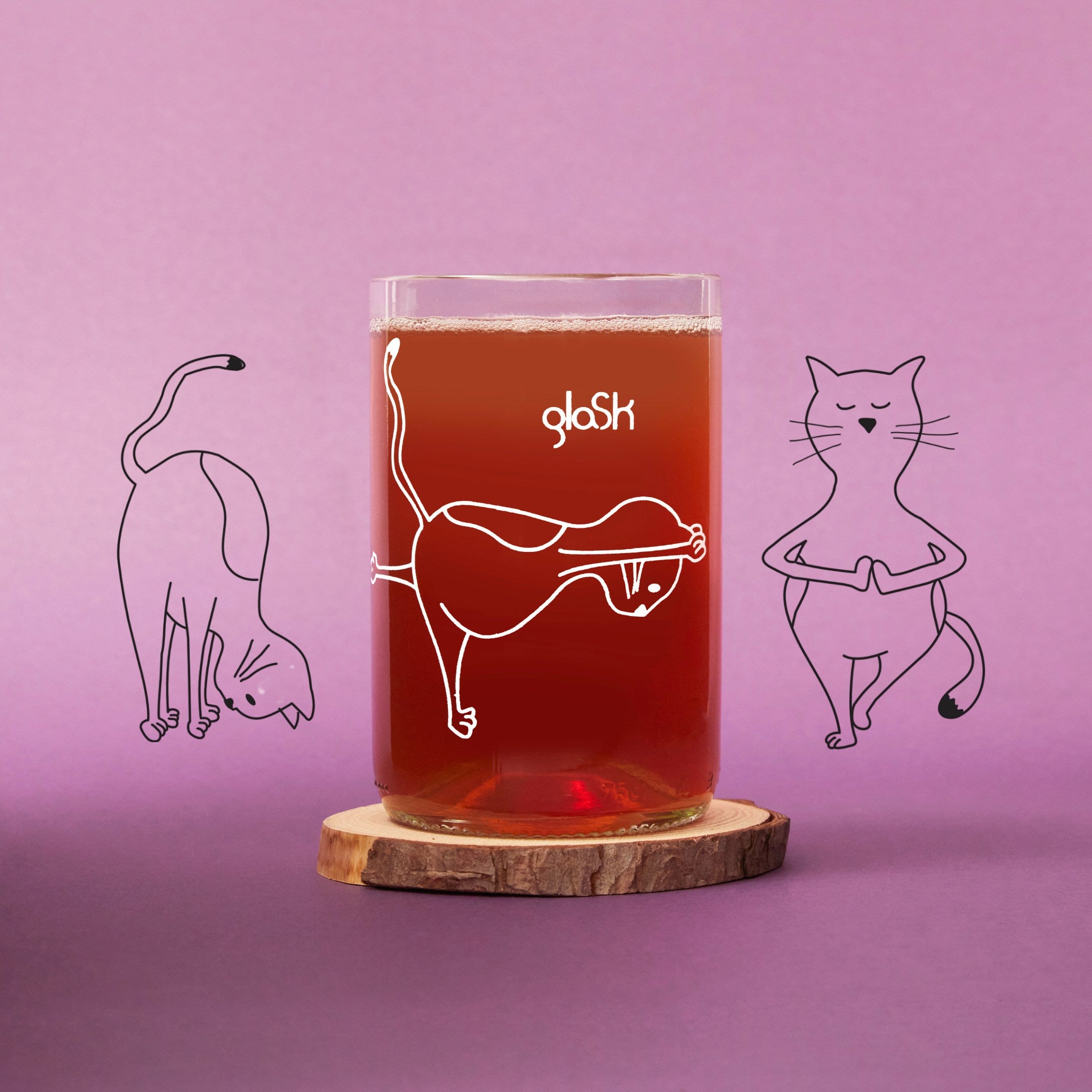 The Cats - Set of 4 glasses