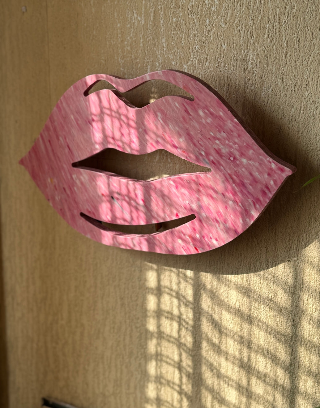 Recycled Plastic Lips Wall Lamp