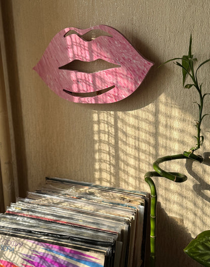 Recycled Plastic Lips Wall Lamp