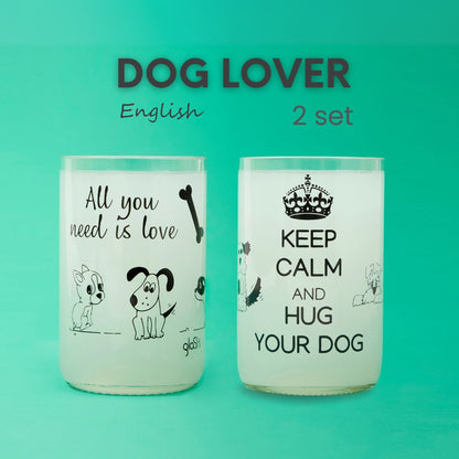 Dog Lover - Set mit 2 Gläsern