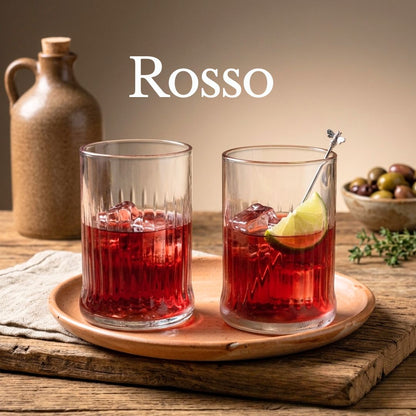 Rosso - Set mit 2 recycelten Gläsern