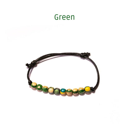 Minimal-Armband aus recyceltem Skateboard – Holzperlen-Armband
