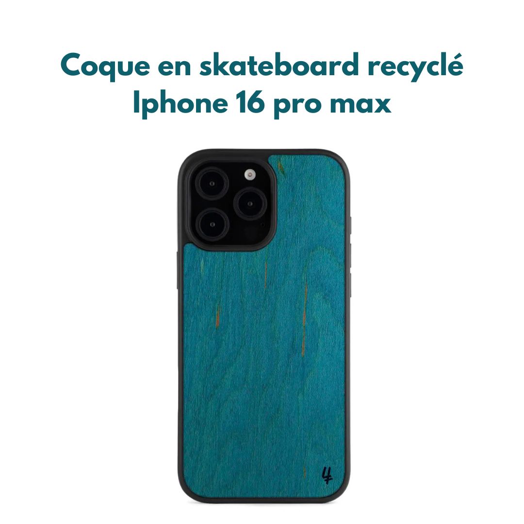 Blue Recycled Skateboard Phone Case – iPhone 16 Pro Max