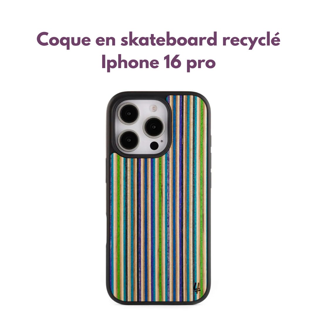 Coque Lagoon en skateboard recyclé – iPhone 16 Pro