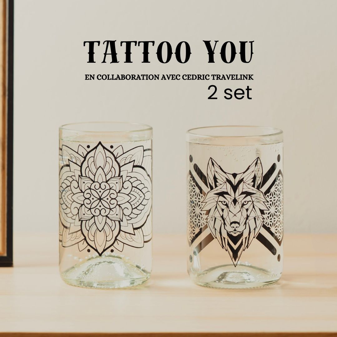 Tattoo you - Set of 2 glasses
